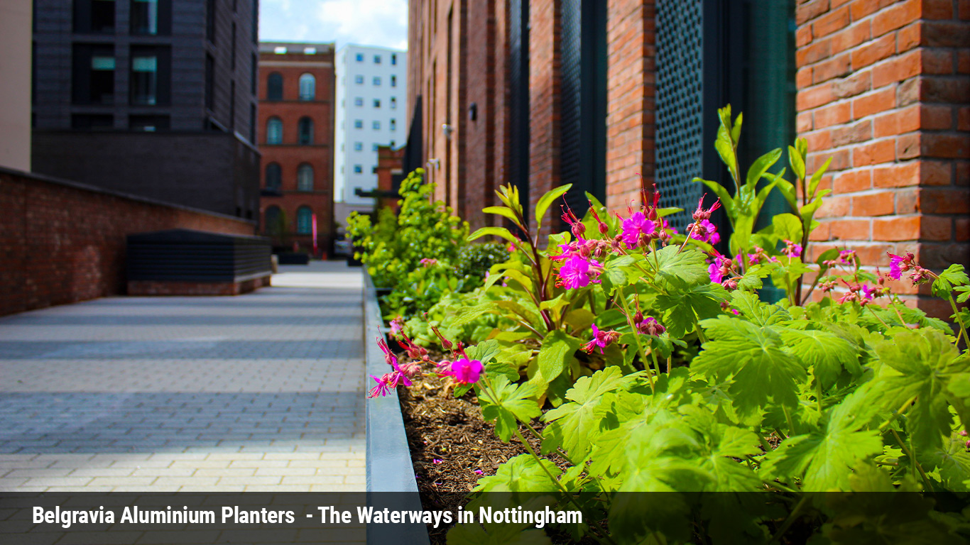 Belgravia aluminium planters the waterways nottingham