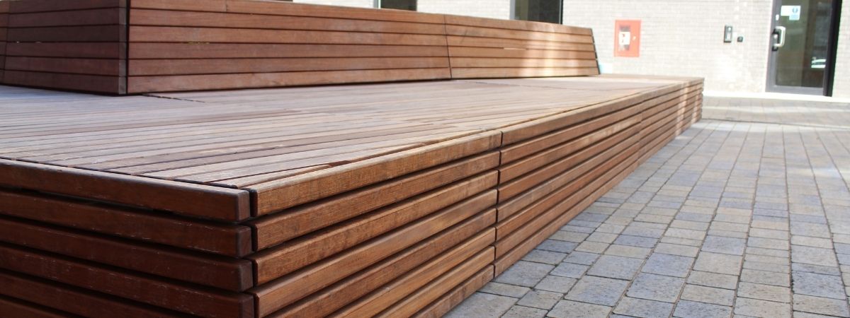 Bespoke Podium Bench for Colindale, London Bespoke Podium Bench for Colindale, London
