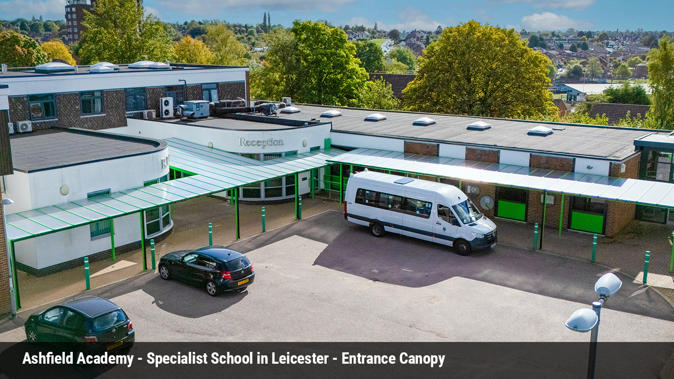 ashfield Academy entrance canopy